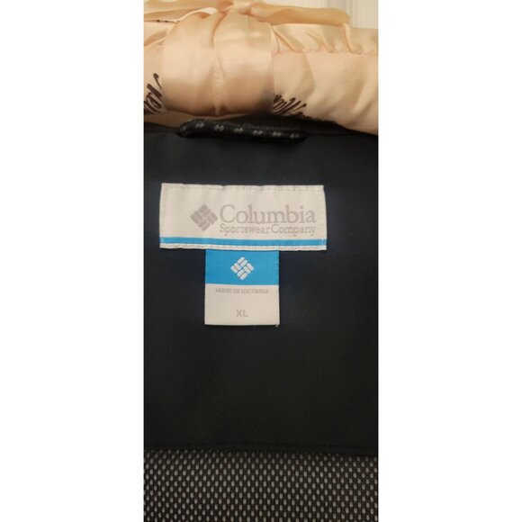 Columbia Omni -Tech Black Rain or Windbreaker Jacket XL Zip Snap Pockets - Picture 4 of 13